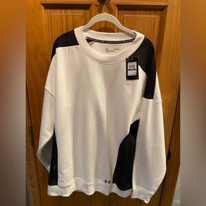 UNDER ARMOUR Women's Oversized Sweatshirt White SIZE XL